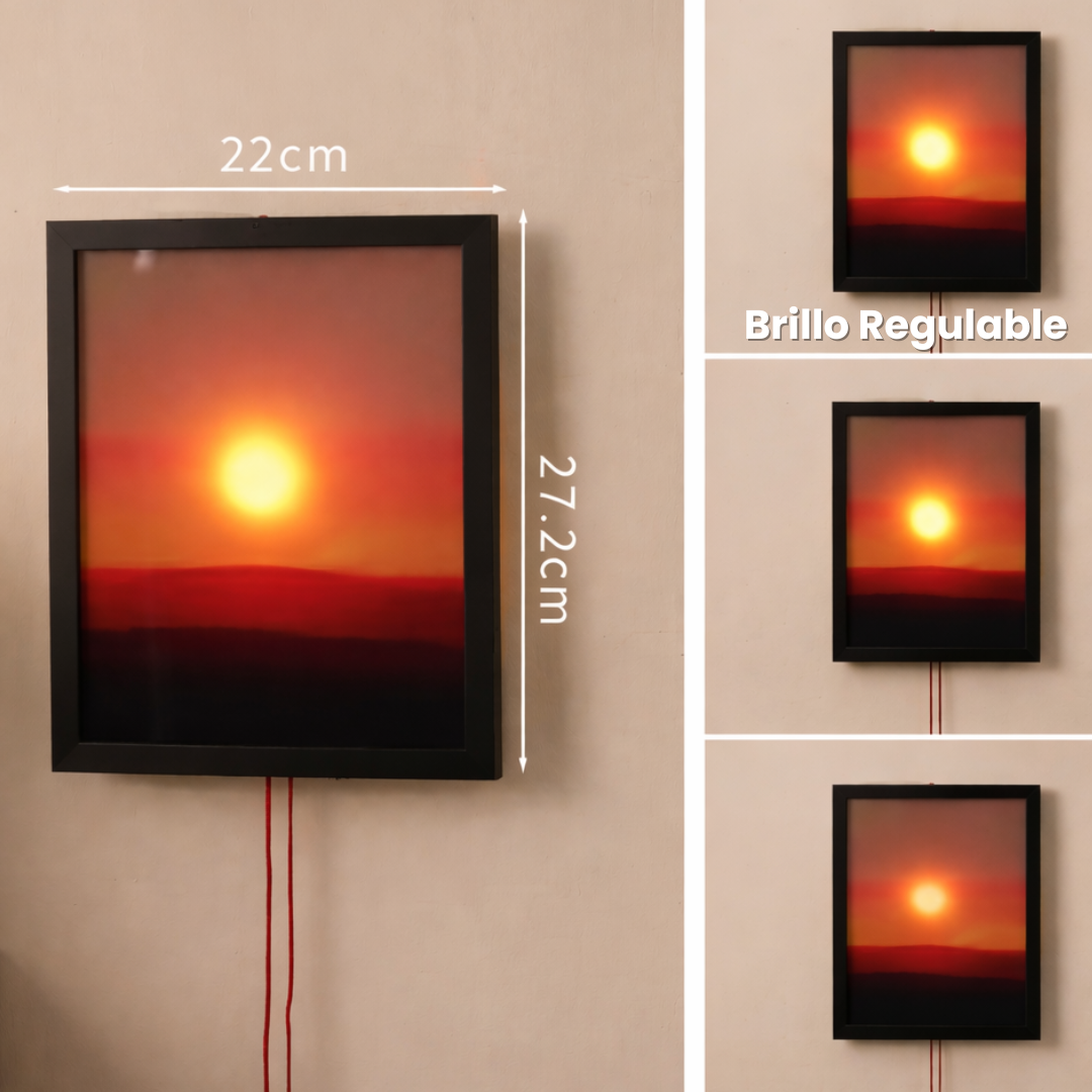 Cuadro de Puesta de Sol con Luz